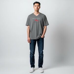 NWT Handmade Vinyl SpaceX Dragon V-Neck T-shirt